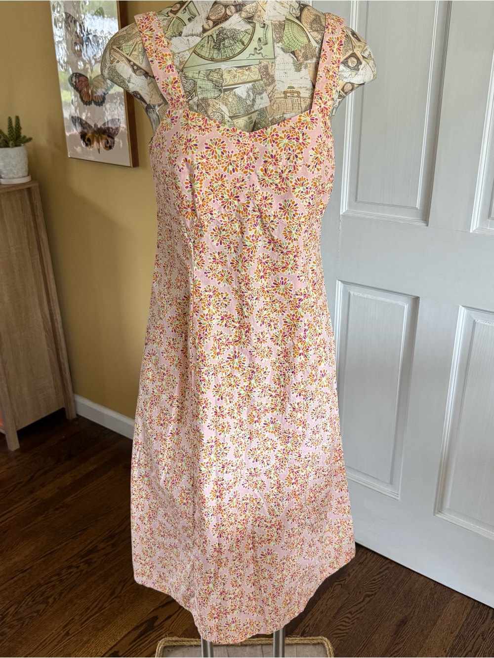 The Territory Ahead Vintage 100% Cotton A Line Multicolor Midi Dress Size 4